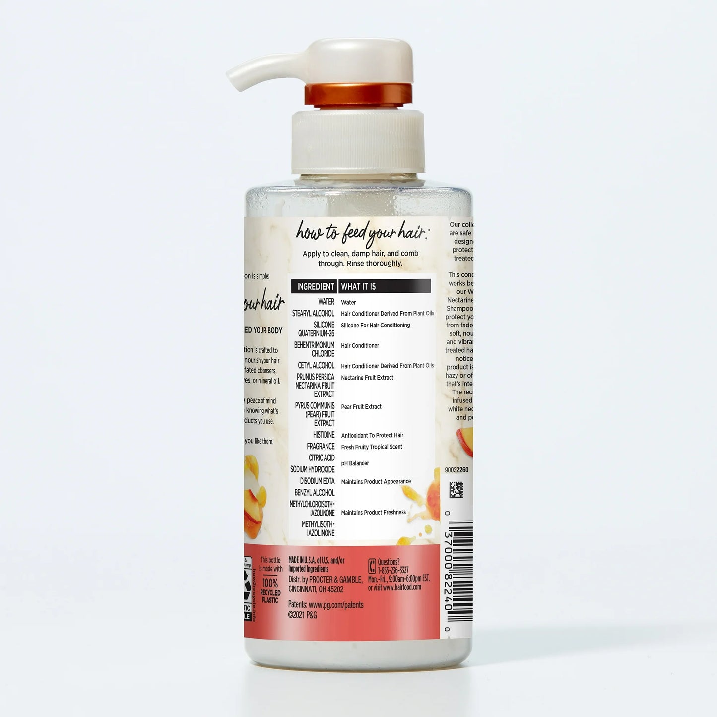NEW Hair Food White Nectarine & Pear, Color Protect Conditioner 10.1oz NEW