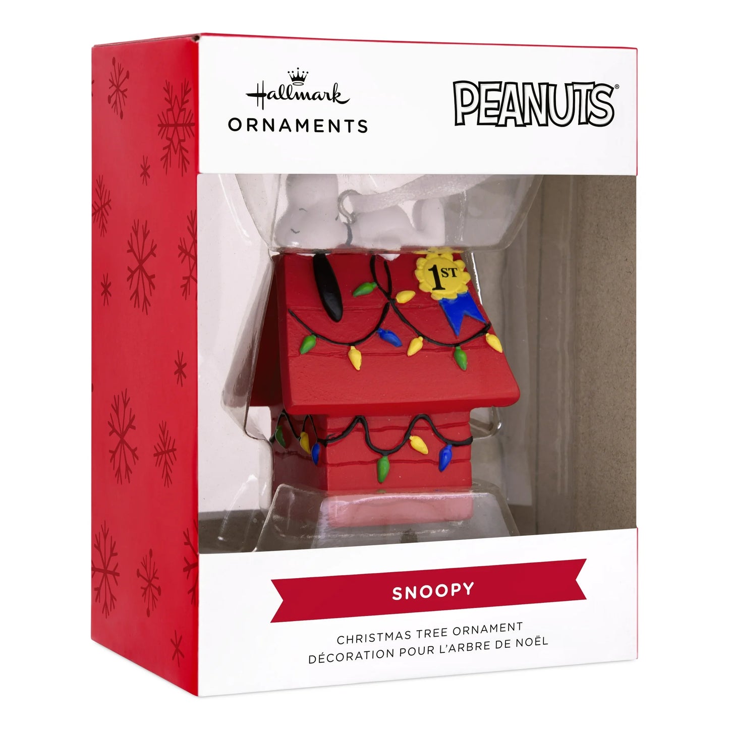 Hallmark Peanuts Snoopy 1st Place Dog House Christmas Tree Ornament