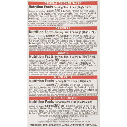 Bumble Bee Snack On The Run Chicken Salad & Crackers Original