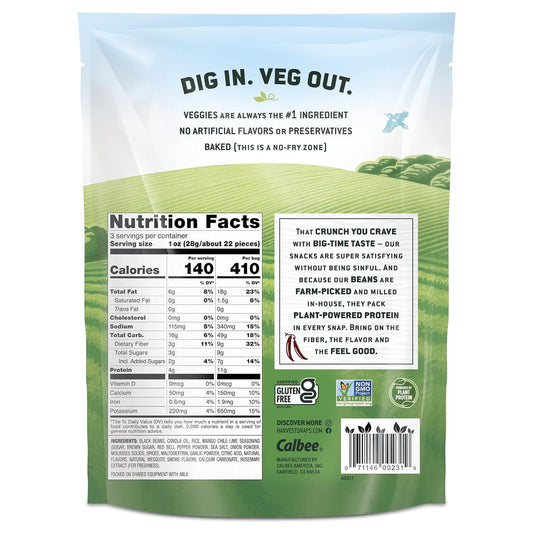 Harvest Snaps Mango Chile Lime Baked Black Bean Snacks 3 oz