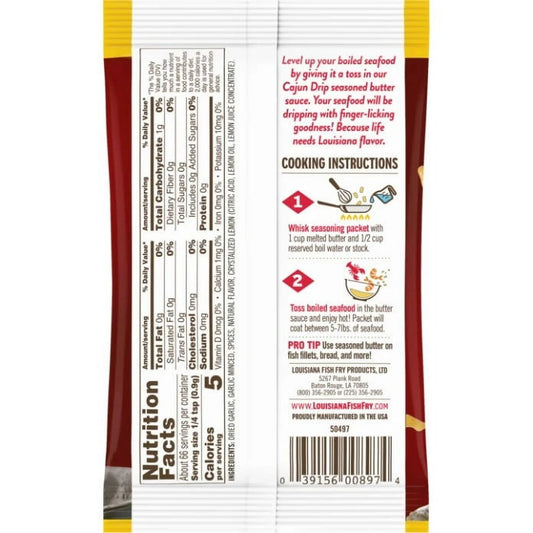 Louisiana Cajun Drip Twisted Citrus Butter Seasoning Mix 2 oz