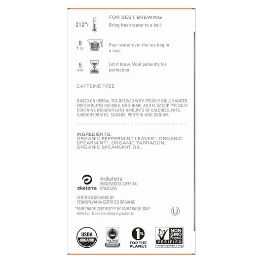 Tazo Tea Herbal Tea - Organic Refresh Mint 16 bags 0.67 oz