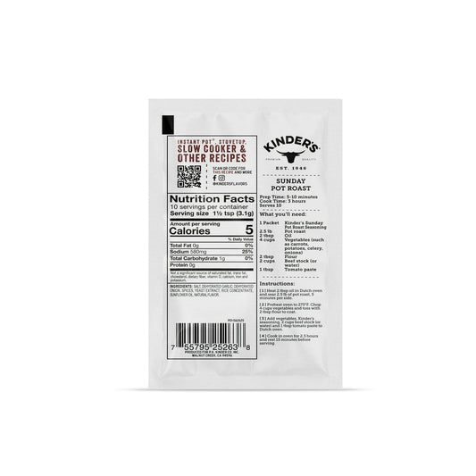 Kinder"s Sunday Pot Roast Seasoning For Slow Cooking 1.1 Oz