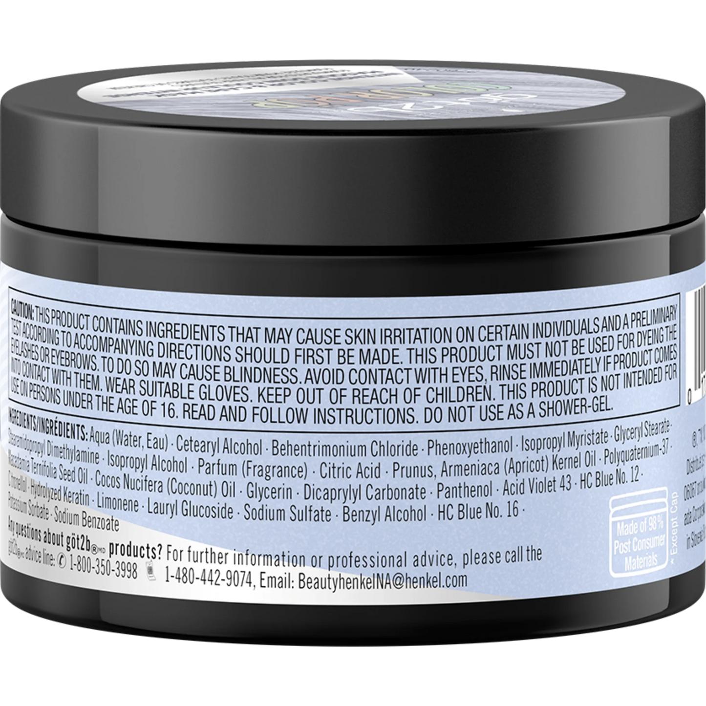 Schwarzkopf got2b Color Pop Silver Intense Color & Care Mask 5.1 Fl. Oz.