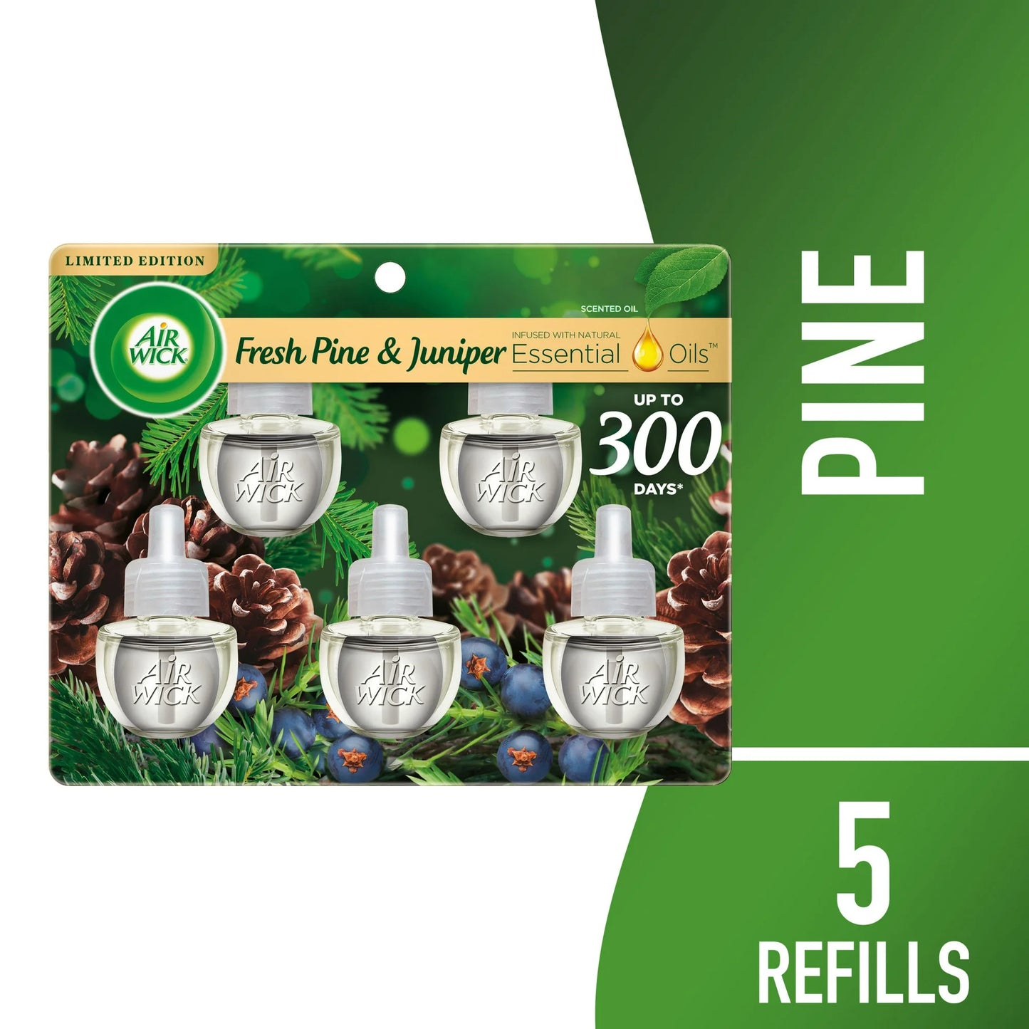Air Wick Scented Oil Refill, Fresh Pine and Juniper (5-Count)