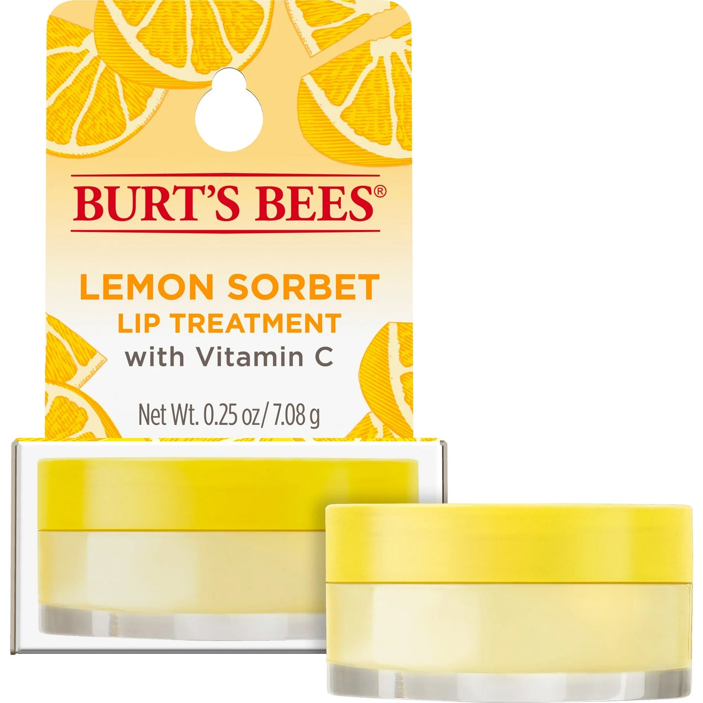 BURT'S BEES LEMON SORBET Lip Treatment with Vitamin C - New