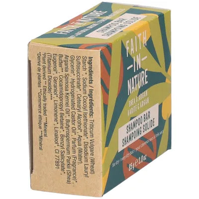 Faith in Nature Shampoo Bar Shea and Argan 3.0oz/ 85g bar New in Box