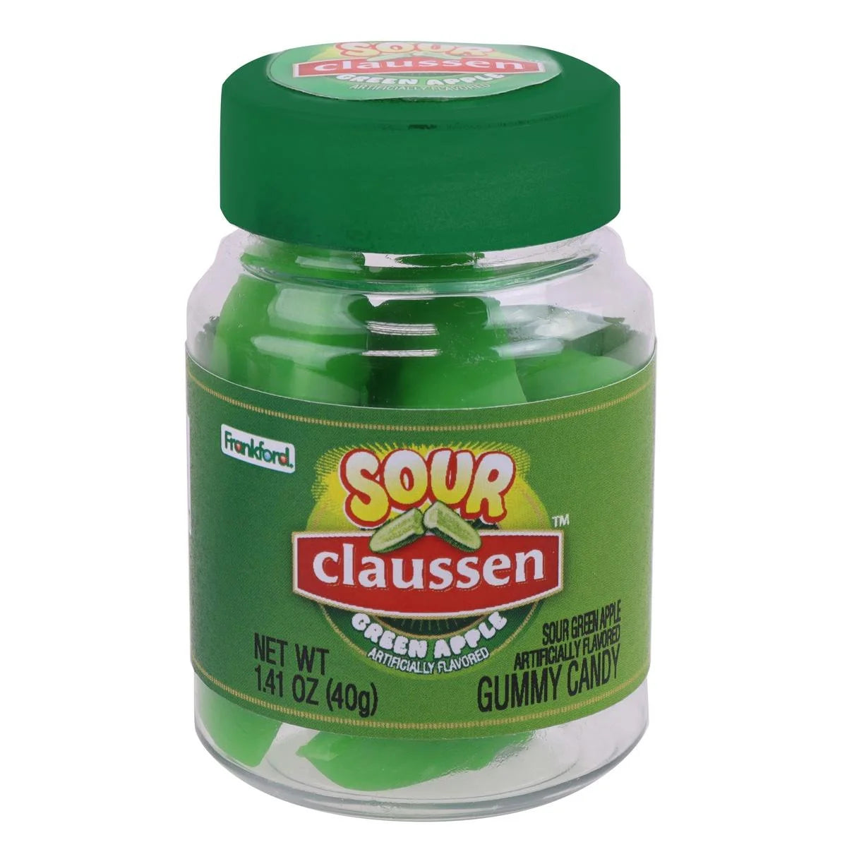 Frankford Gummy Claussen Pickles Green Apple Flavored Candy Stocking Stuffer New