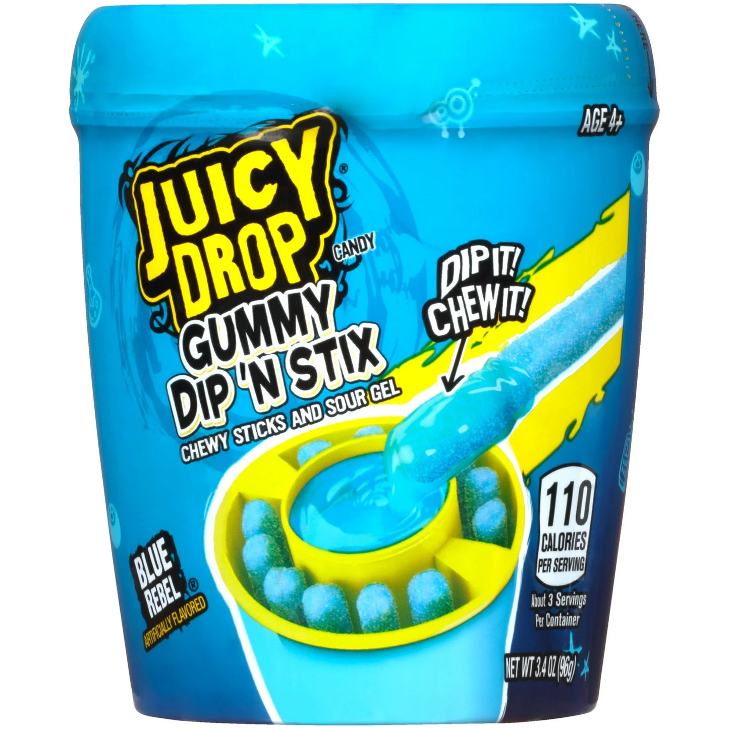 Juicy Drop Gummy Dip’n Stix (Blue Rebel)