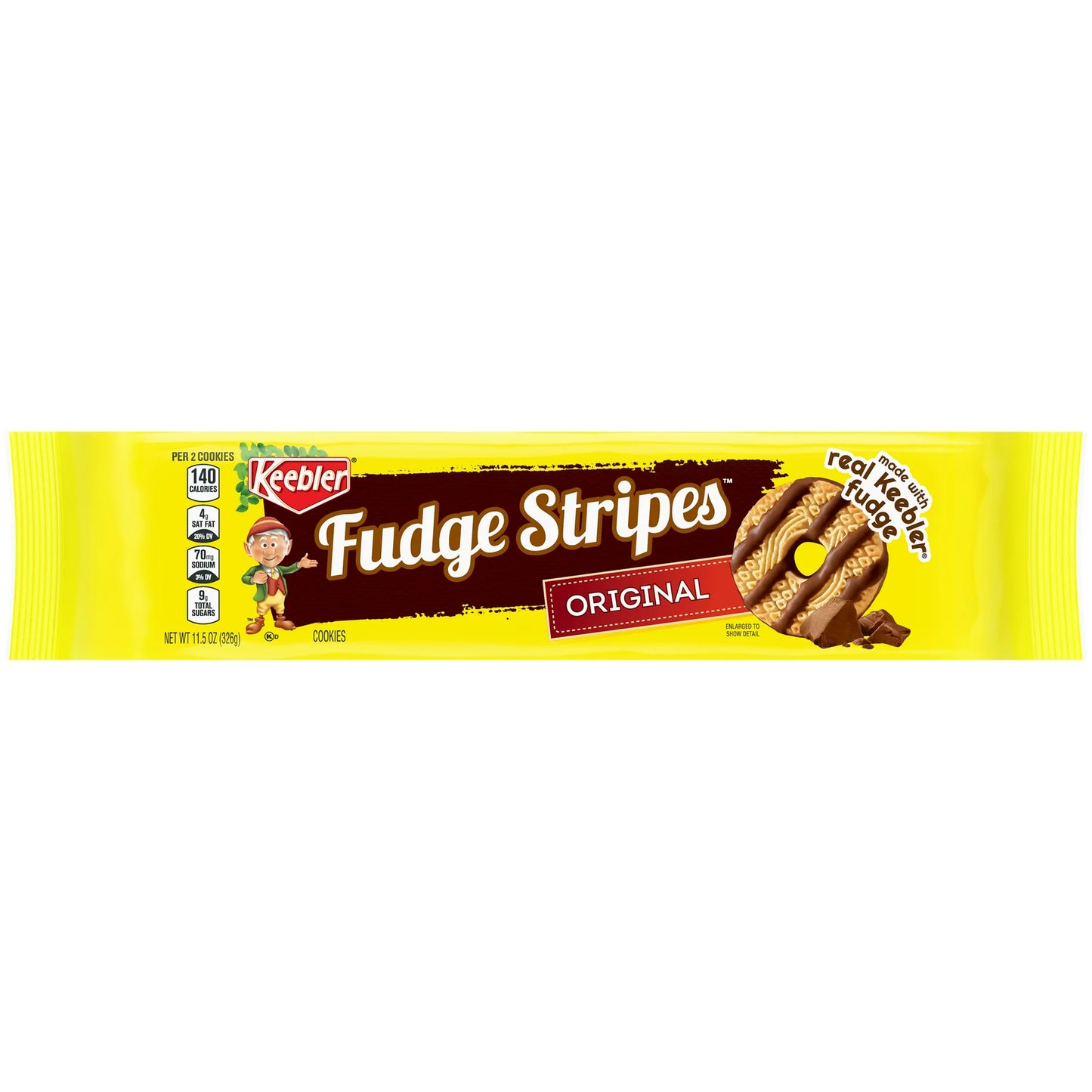 Keebler Fudge Stripes Cookies Original 11.5oz Pack of 1 Delicious Treats