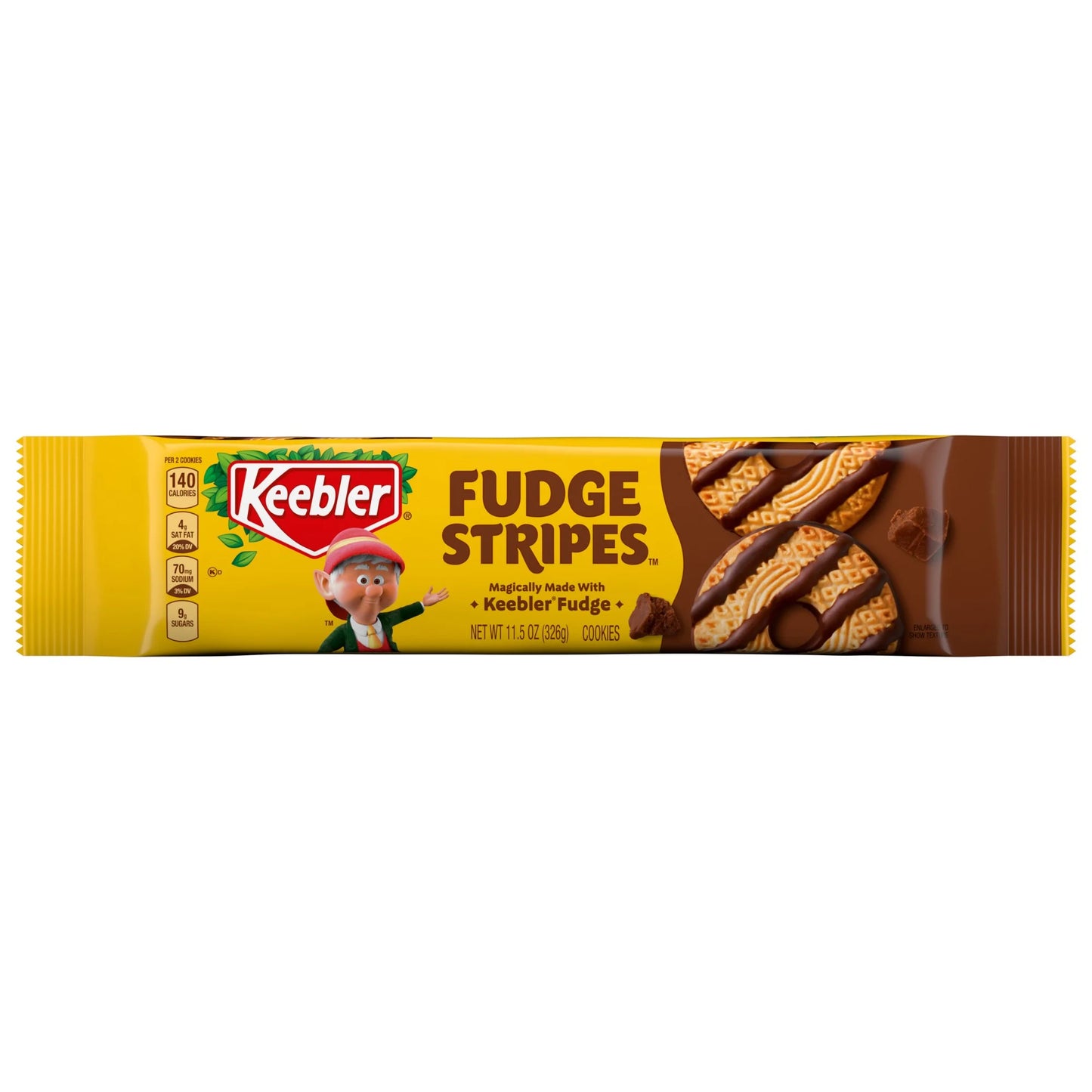 Keebler Fudge Stripes Original Shortbread Cookies 11.5 Oz