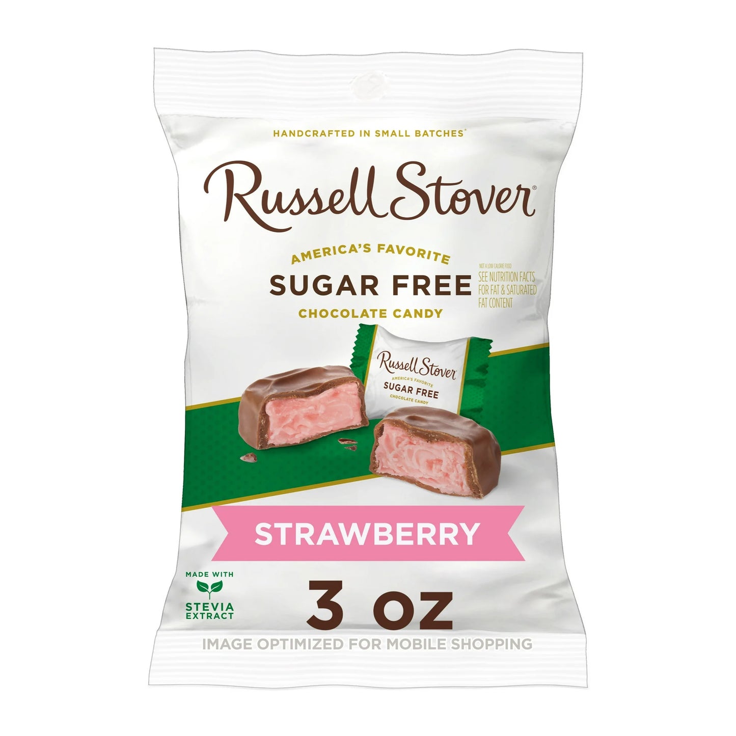 Russell Stover Sugar Free Chocolate Strawberry Creme 3oz
