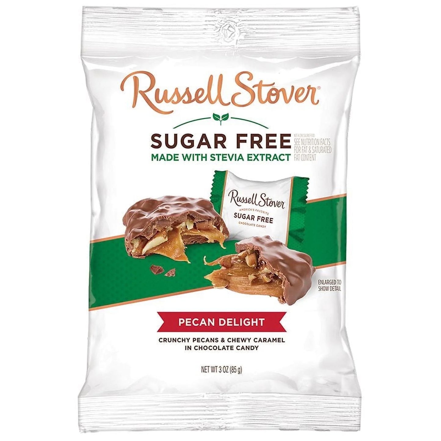 Russell Stover Chocolate Sugar Free Pecan Delights 3oz