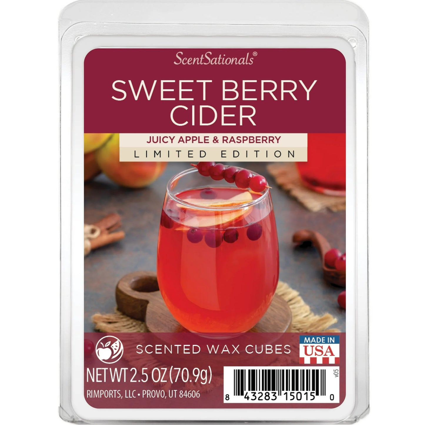 Scented Wax Melts Luminessence 2.5ozNtWt Sweet Berry Cider