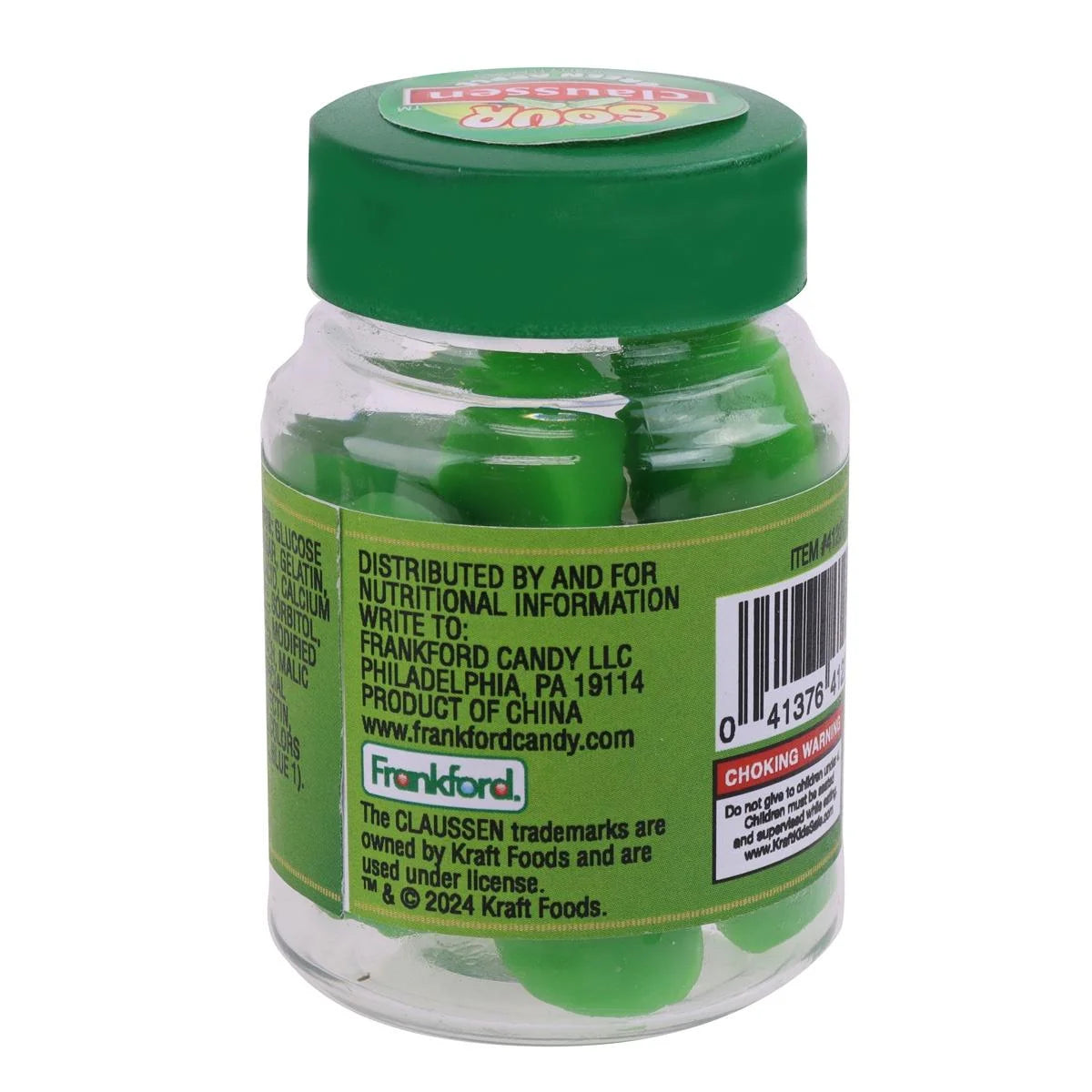 Frankford Gummy Claussen Pickles Green Apple Flavored Candy Stocking Stuffer New