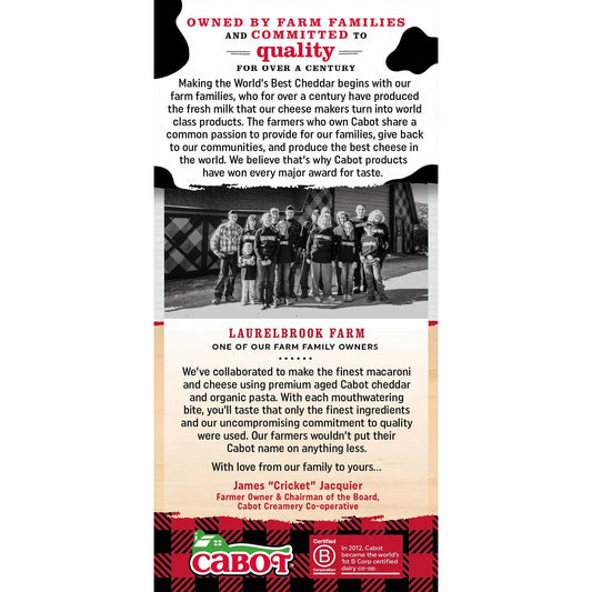 Cabot Seriously Sharp Cheddar Mac & Cheese Shells Dinner 6.25 oz