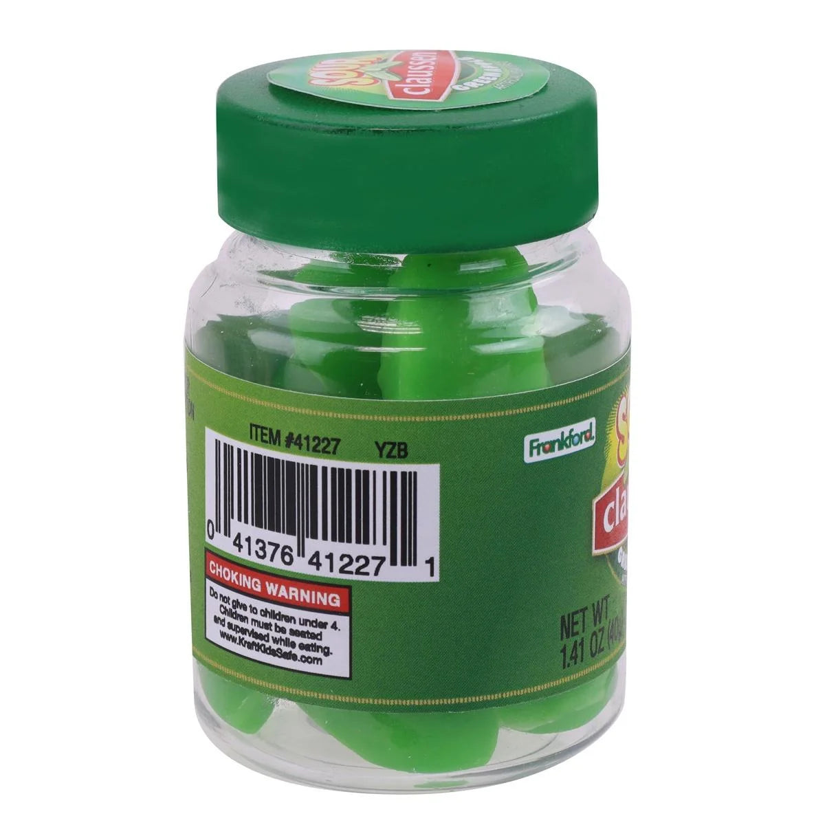 Frankford Gummy Claussen Pickles Green Apple Flavored Candy Stocking Stuffer New