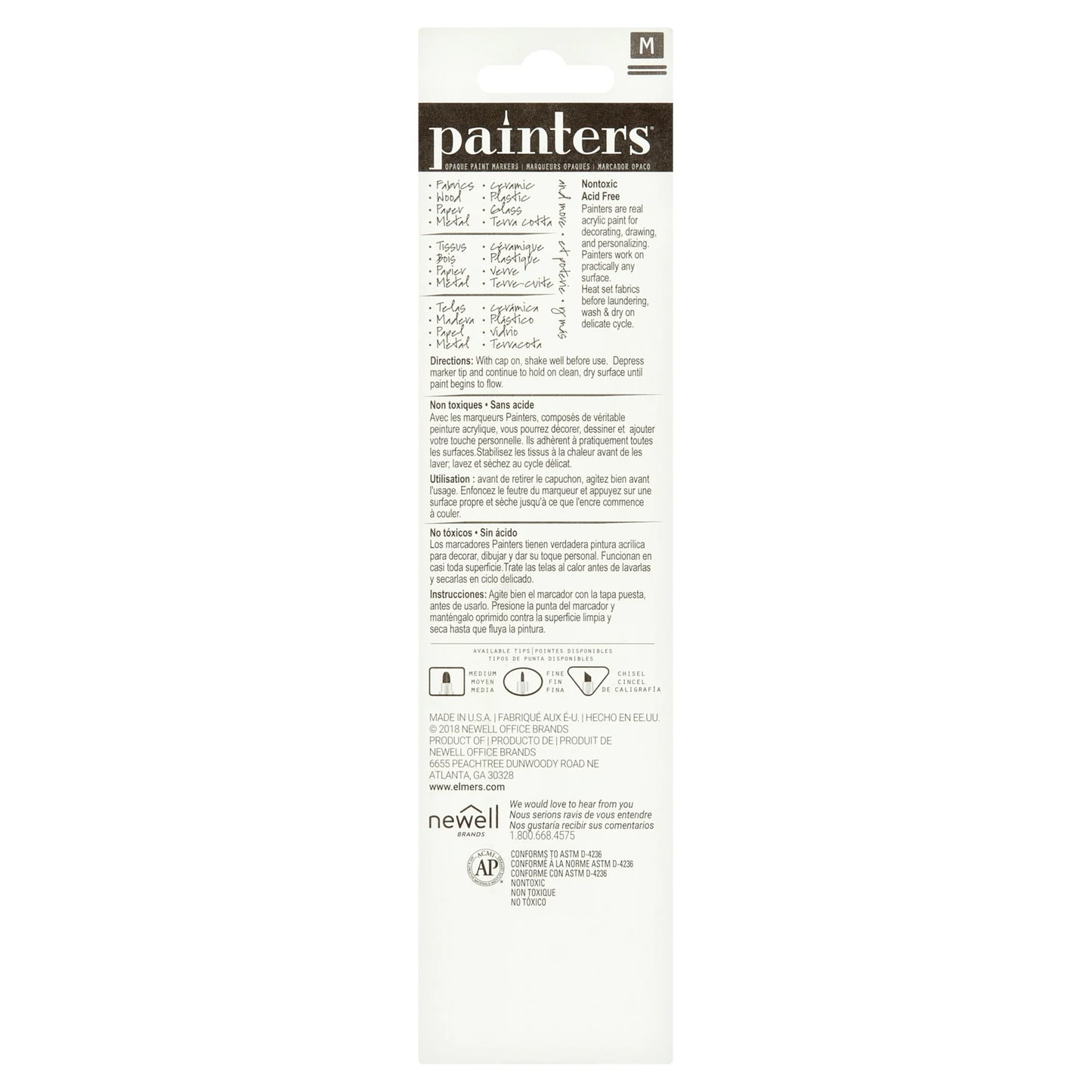 Elmer's Painters Opaque Paint Marker, Medium Point, Cream, 1-Count