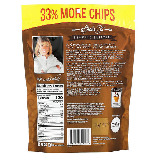 Sheila G`S Brownie Brittle Chocolate Chip Resealable Bag 5 Oz
