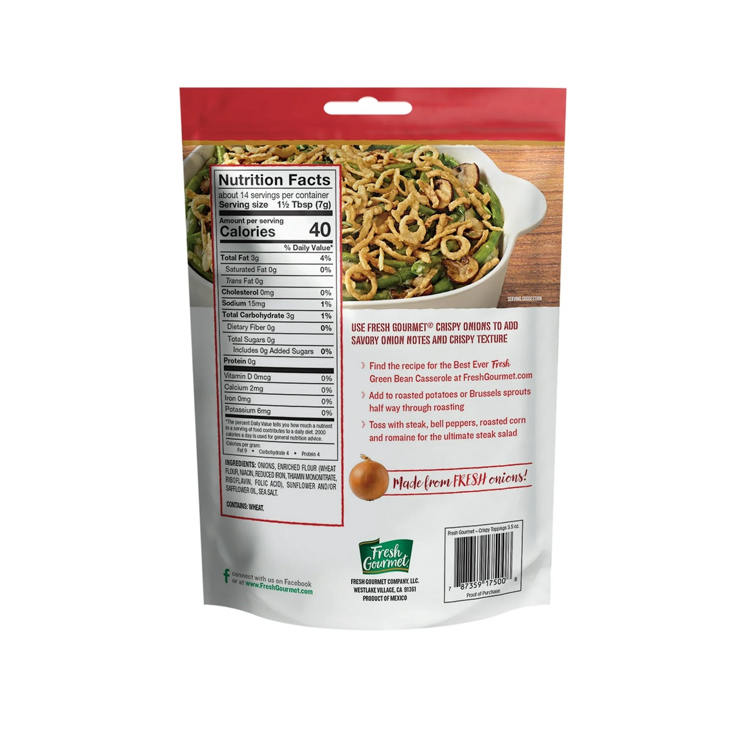 Crispy Red Peppers - Crunchy Snack & Salad Topper, Fresh Red Bell Pepper - 3.5oz