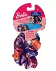 Barbie Pink Hair Scrunchie + 2 Barrette Snap Clips Girls Stocking Stuffer Purple