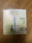 Gillette Venus Radiant Skin Pearl Powder Olay 4pk Razor Moisturizer Refills NEW