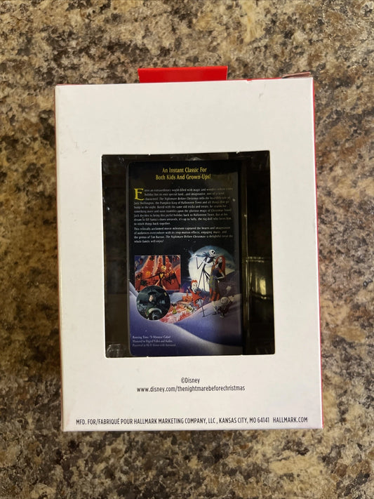 Hallmark 2021 The Nightmare Before Christmas VHS Ornament DISNEY Red Box H62