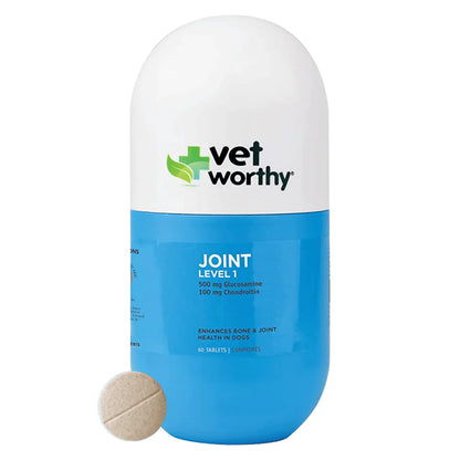 Vet Worthy Joint Support Level 1 (Early Care) Tablets for Dogs - 60 count Exp