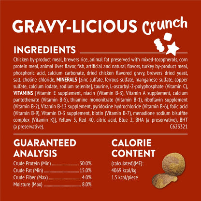 Purina  Cat Treats, Party Mix Gravy-Licious Crunch Chicken 2.1 oz