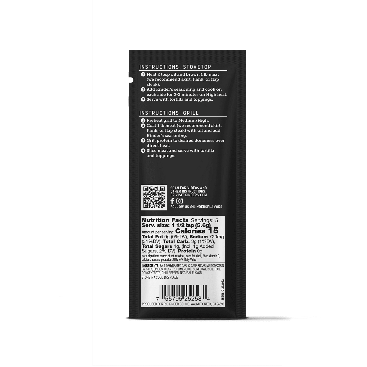 Kinder's Carne Asada Seasoning & Spice Mix 1 Oz