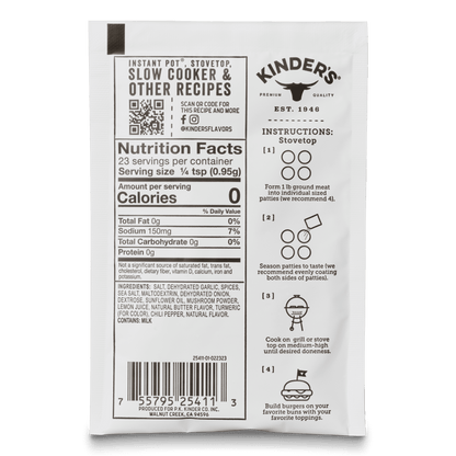 Kinder's Buttery Burger Seasoning Packet 0.8 Oz