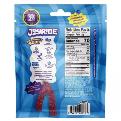 Joyride Uncommon Sour Blue Raspberry Strips 3.5 oz