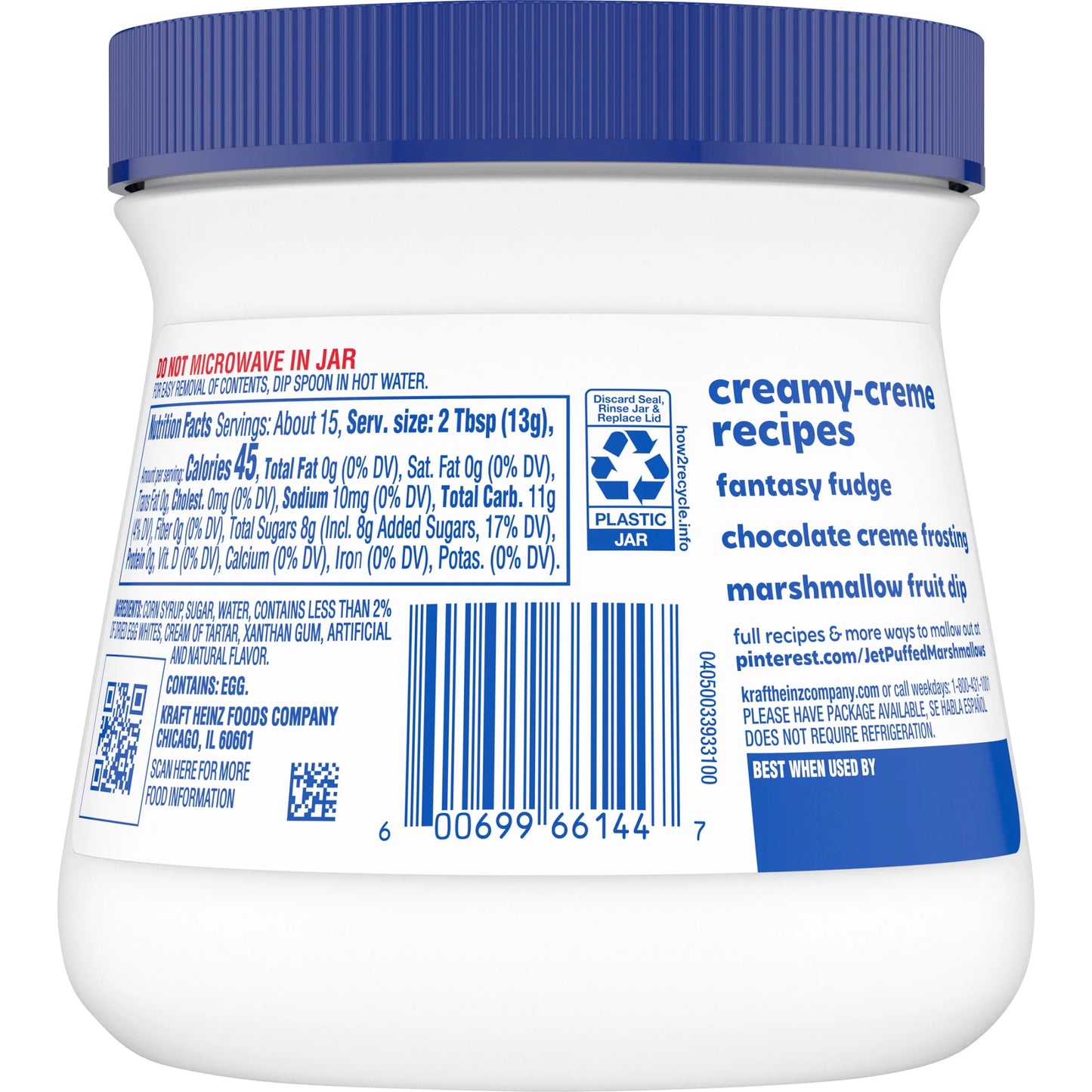 jet-puffed marshmallow creme （7oz）