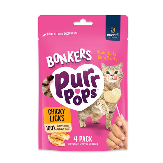 Bonkers Purr Pops Freezed Chicken Cat Treat Stick Pops