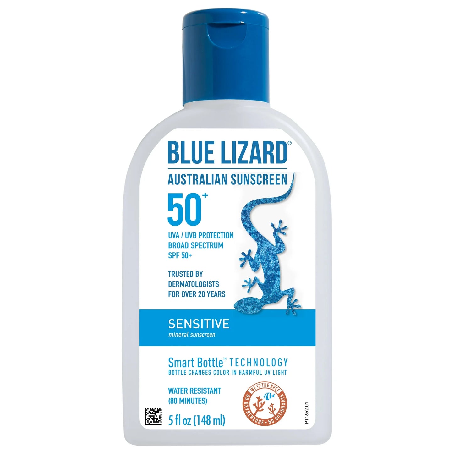 BLUE LIZARD Sensitive Mineral Sunscreen with Zinc Oxide SPF 50+ Water Resista...