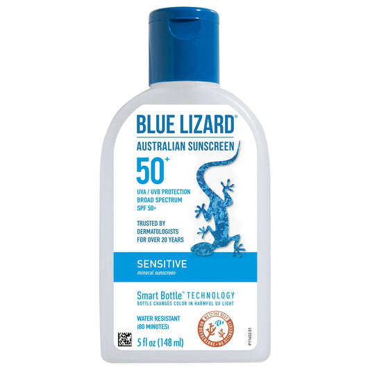 BLUE LIZARD Sensitive Mineral Sunscreen with Zinc Oxide SPF 50+ Water Resista...
