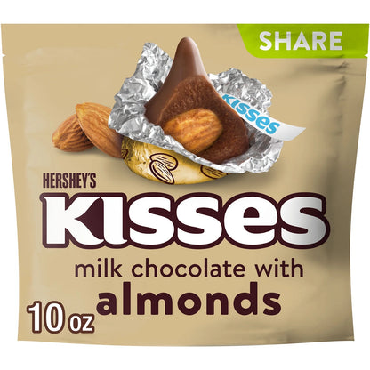 HERSHYS KISSES MILK CHOCOLATE WITH ALMONDS 10 OZ SHARE PACK