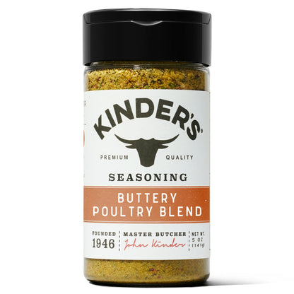 Kinder's Seasoning BUTTERY POULTRY BLEND Rub Butter Garlic Onion Lemon BB 6/2026 5oz
