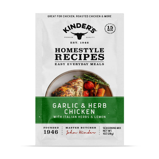 Kinder's Garlic And Herb Chicken Seasoning Blend With Italian Herbs And Lemon Packet 1.0 Oz