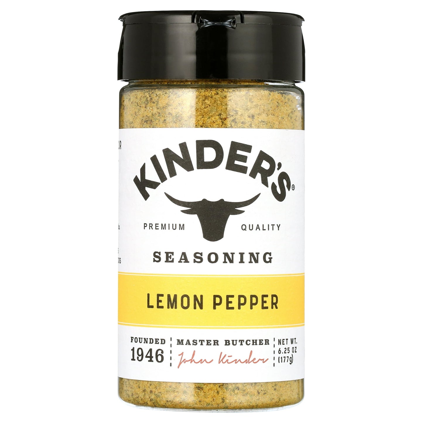 Kinder's Lemon Pepper Seasoning & Rub For Grilling 6.25 Oz