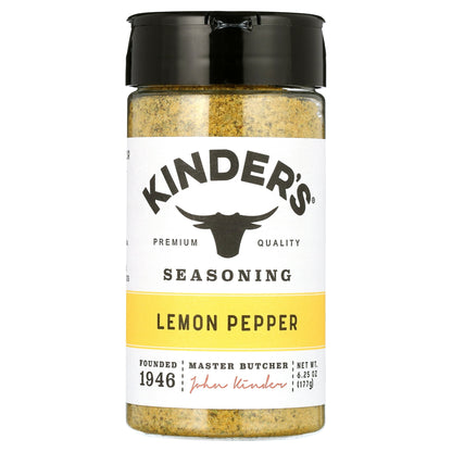 Kinder's Lemon Pepper Seasoning & Rub For Grilling 6.25 Oz