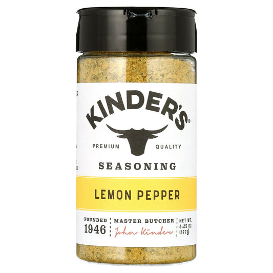 Kinder's Lemon Pepper Seasoning & Rub For Grilling 6.25 Oz
