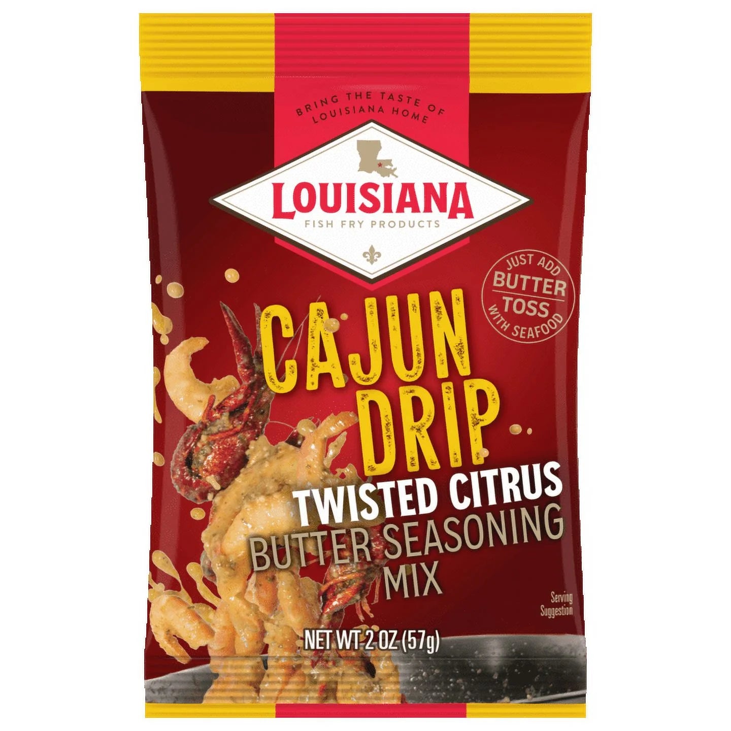 Louisiana Cajun Drip Twisted Citrus Butter Seasoning Mix 2 oz