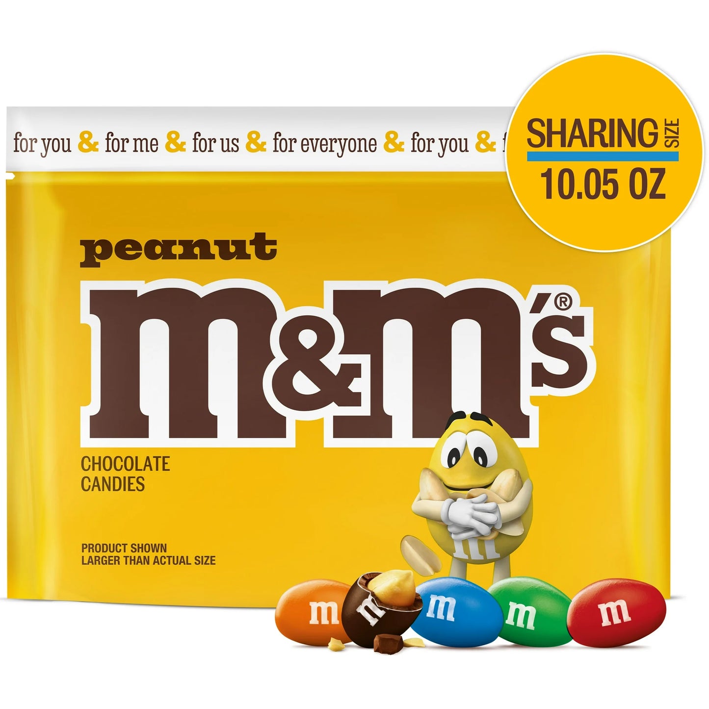 M&M'S Peanut Milk Chocolate, Sharing Size, 10.05 oz