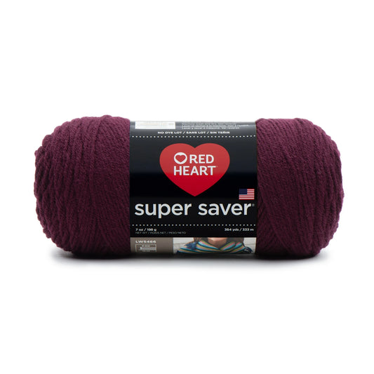 Red Heart Super Saver Yarn-Claret-364 Yards-100% Acrylic