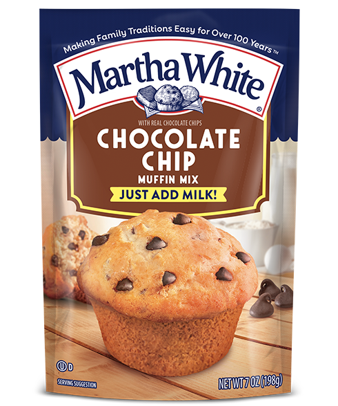 Martha White Chocolate Chip Muffin Mix 7.5 oz Bag