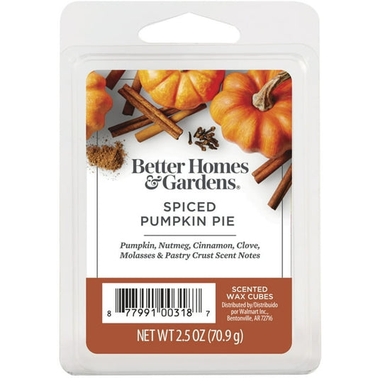 Better Homes And Gardens Spiced Pumpkin Pie Wax Cubes 2.5 OZ LIMITED EDITION