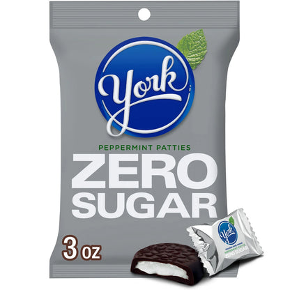 York Peppermint Patties - Zero Sugar/Aspartame Free - Individually Wrapped - 3oz