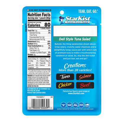 Tuna Creations, Deli Style Tuna Salad, Single Serve Pouch, 3 Oz