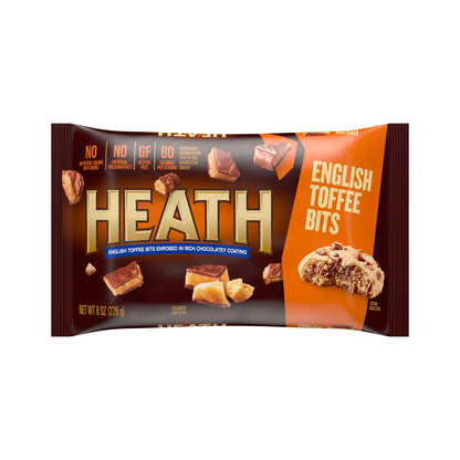 HEATH English Toffee Chocolate Coating BITS Premium Baking Chips 8 oz Bag